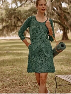 NWT J. Jill Fit Elevate Terry Dress - Ivy